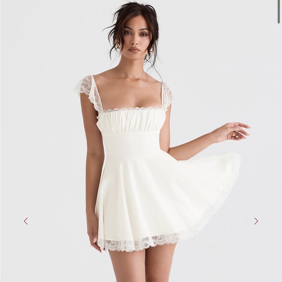 House of CB Cream Lace Mini Dress - Picture 4 of 5